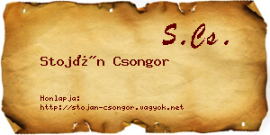 Stoján Csongor névjegykártya