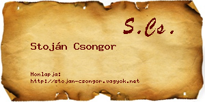 Stoján Csongor névjegykártya