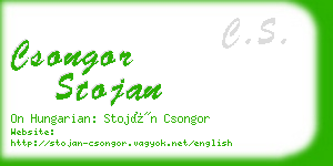 csongor stojan business card